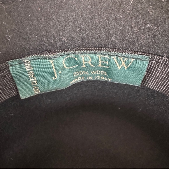 J Crew Black Wool Fedora Cloche Hat Womens One Size - Picture 8 of 9